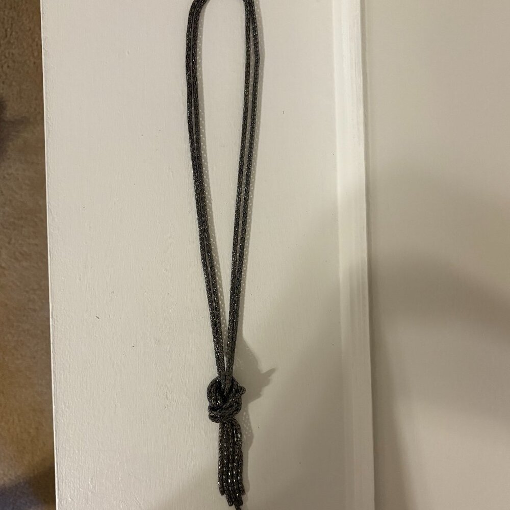 Black Metal Knotted Necklace